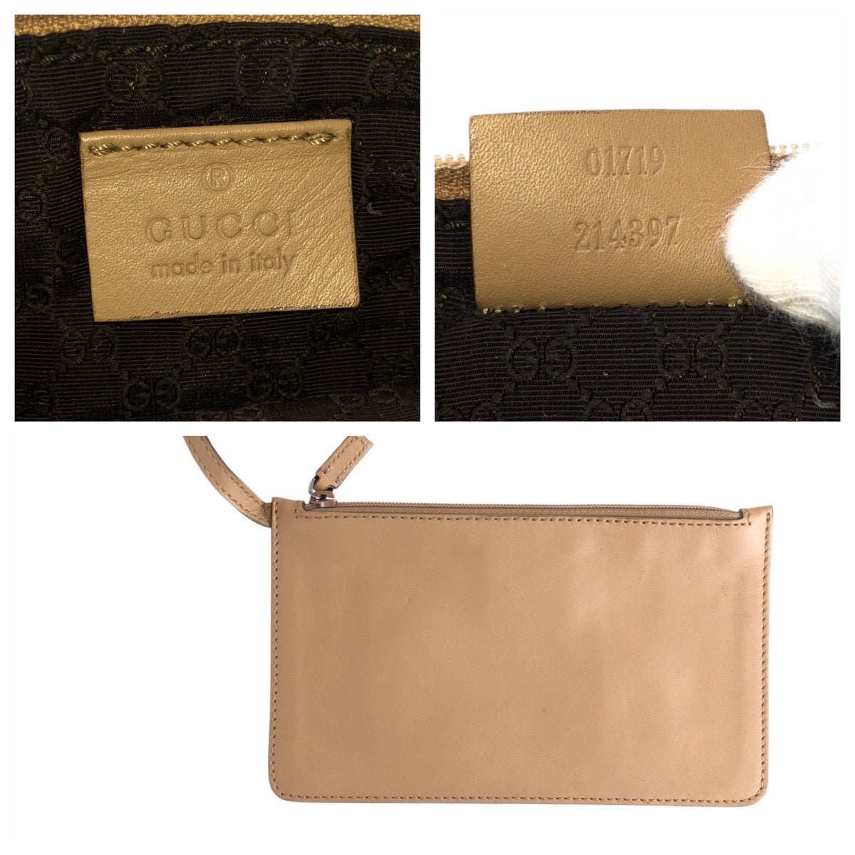 13852
GUCCI グッチ ジャッキー ベージュ シルバー金具 パンチングレザー 1719 ショルダーバッグ  レディース