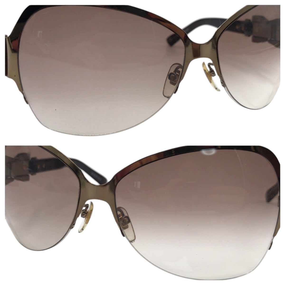 GUCCI グッチ リボンモチーフ ブラウン メタル GG 2821/F/S HBC5E 62□14 130 サングラス バタフライ  レディース
