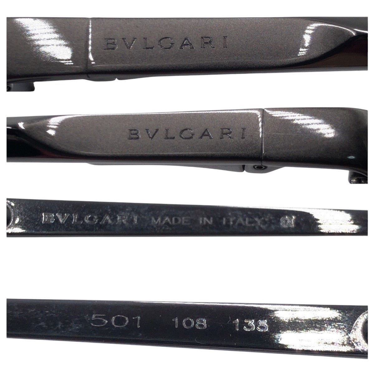 BVLGARI ブルガリ ブラック シルバー メタル M028129 501 108 135 サングラス ティアドロップ  メンズ