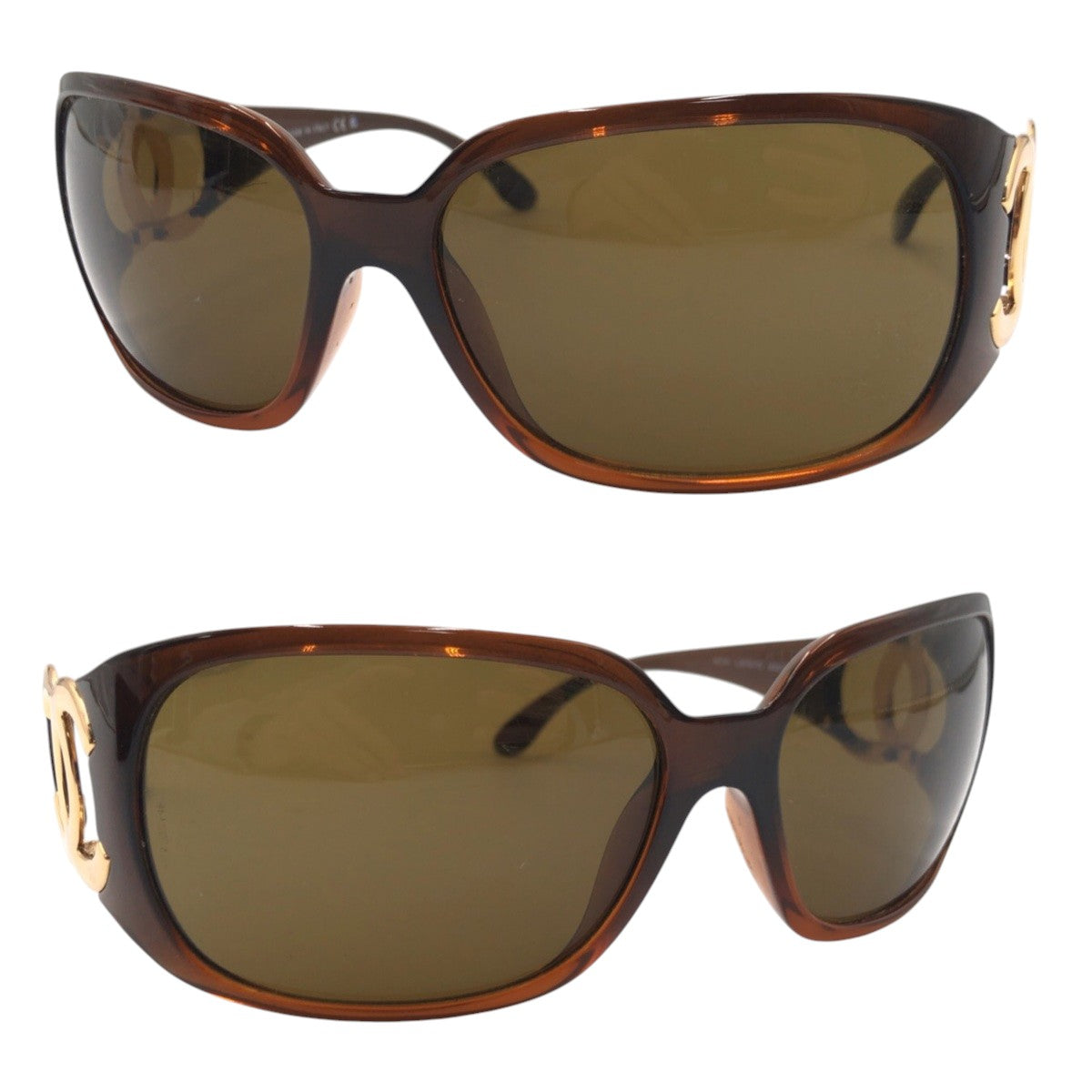 CHANEL シャネル ココマーク ブラウン ゴールド プラスチック 6014 c.879/73 6416 120 サングラス バタフライ  レディース