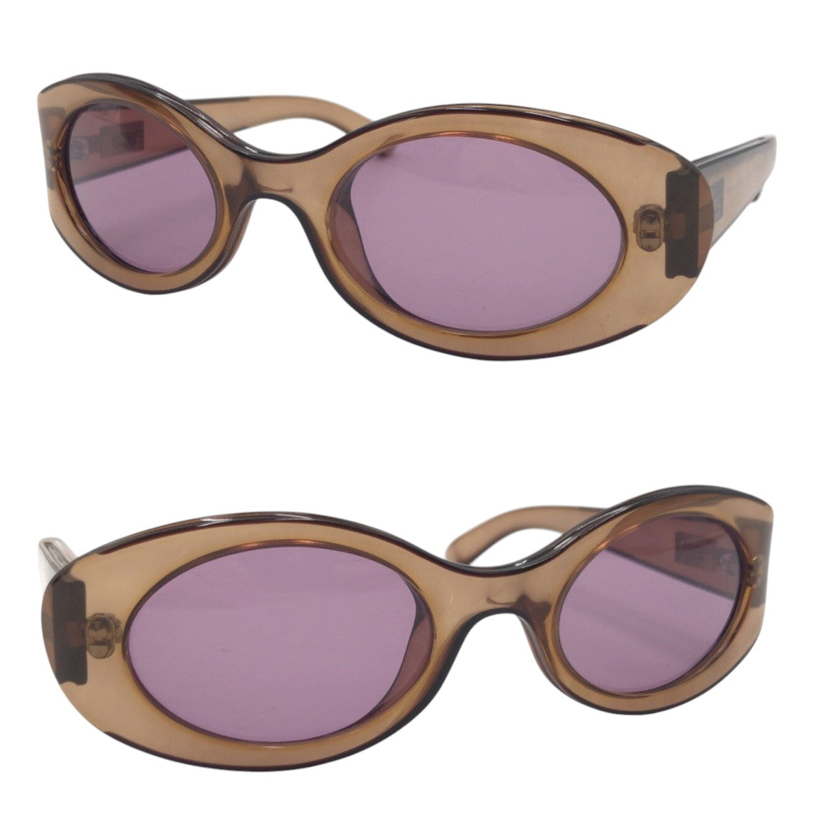GUCCI グッチ ヴィンテージ ブラウン パープル プラスチック GG2430 1S 3UF 4922 135 サングラス 男女兼用 オーバル  レディース
