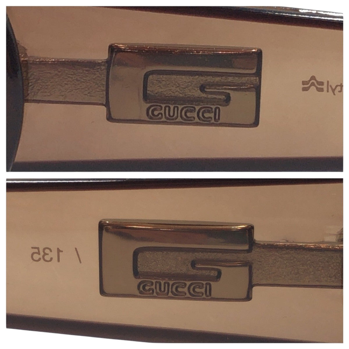 GUCCI グッチ ヴィンテージ ブラウン パープル プラスチック GG2430 1S 3UF 4922 135 サングラス 男女兼用 オーバル  レディース