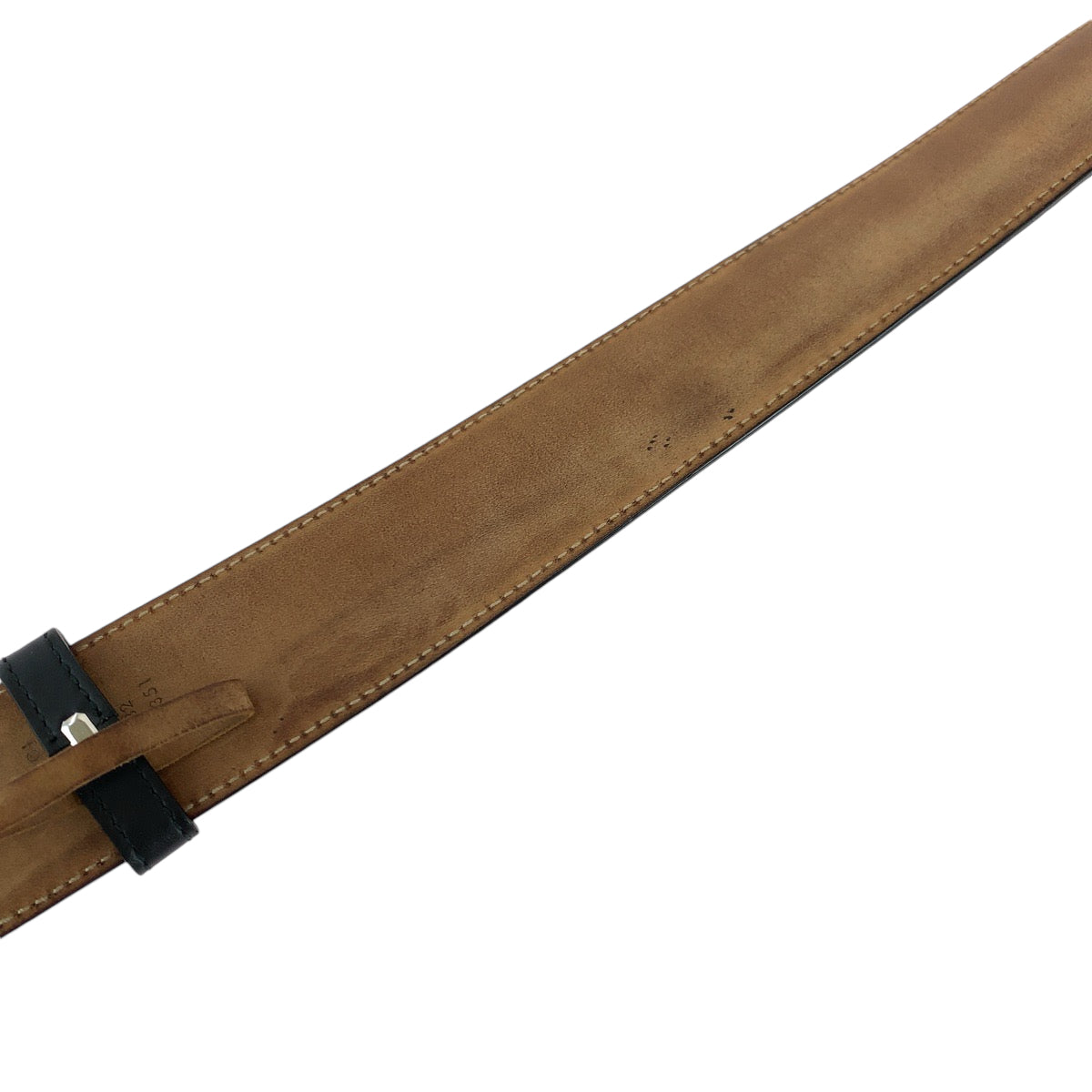 13854
GUCCI グッチ インターロッキング 80cm/32inc ブラック 黒 シルバー金具 レザー 411924 ベルト バックル  メンズ