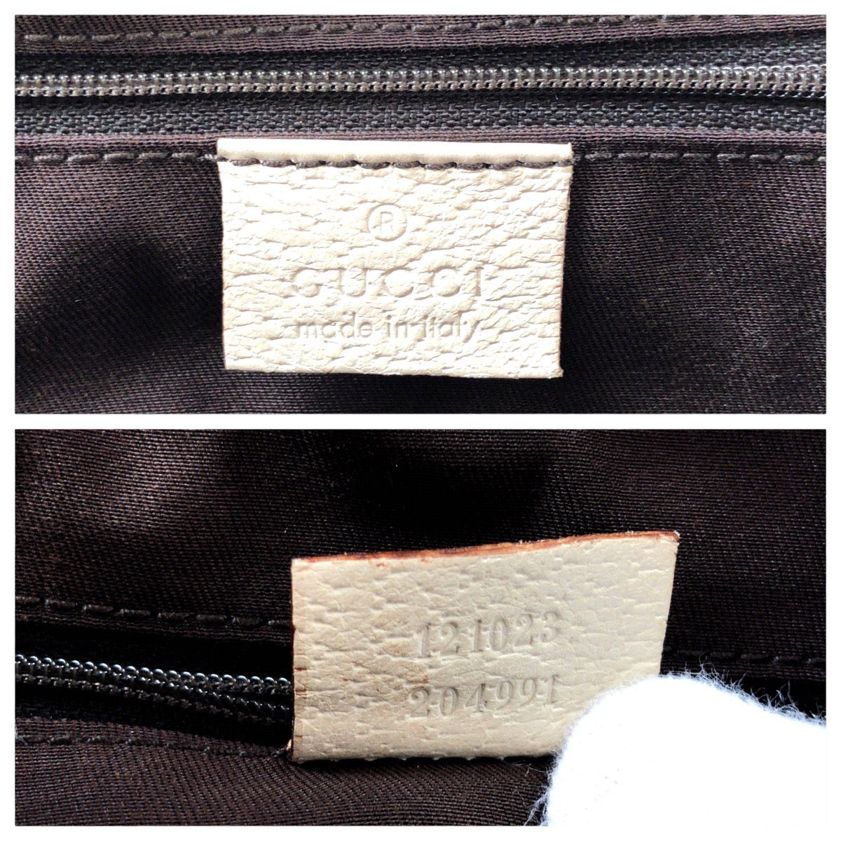 14331
GUCCI グッチ ブラウン ホワイト ゴールド金具 GGキャンバス / レザー 121023 トートバッグ ショルダーバッグ  レディース