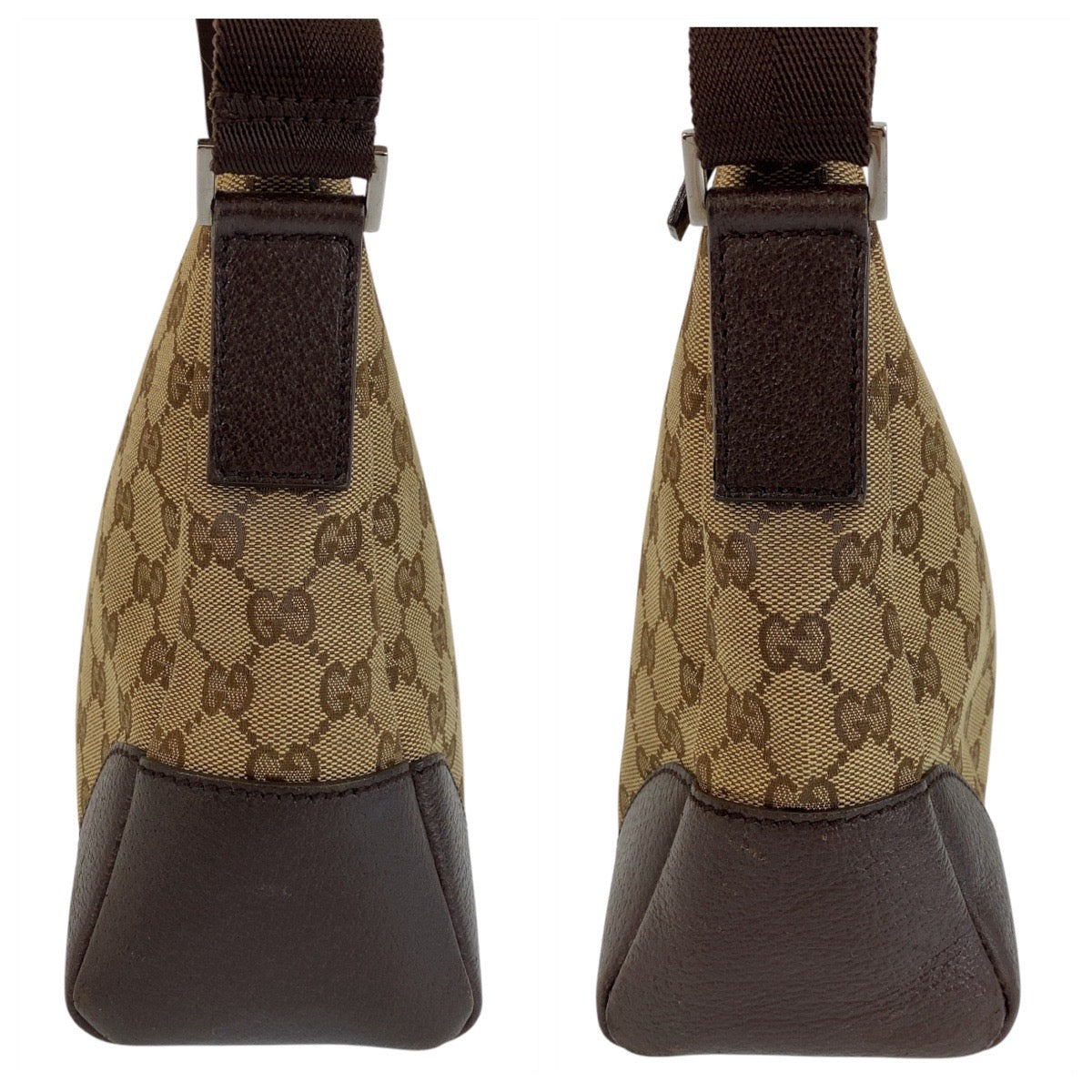 14332
GUCCI グッチ ブラウン GGキャンバス / レザー 114273 斜め掛け ショルダーバッグ メッセンジャーバッグ  レディース