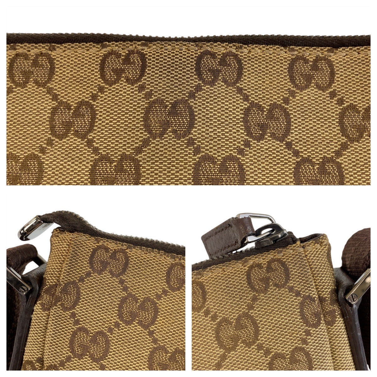 14332
GUCCI グッチ ブラウン GGキャンバス / レザー 114273 斜め掛け ショルダーバッグ メッセンジャーバッグ  レディース
