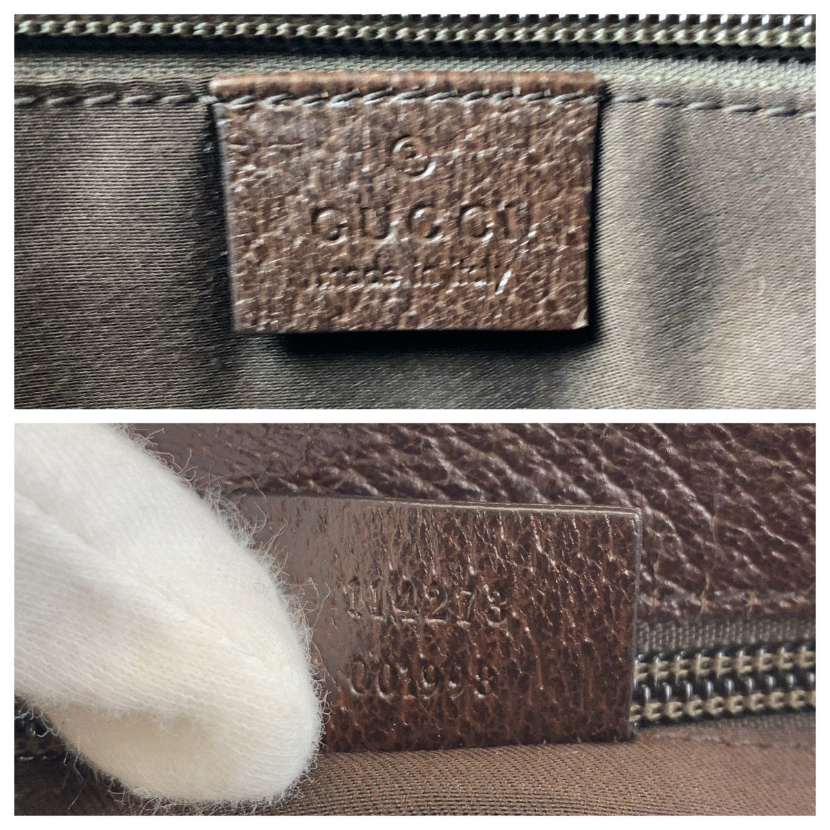 14332
GUCCI グッチ ブラウン GGキャンバス / レザー 114273 斜め掛け ショルダーバッグ メッセンジャーバッグ  レディース