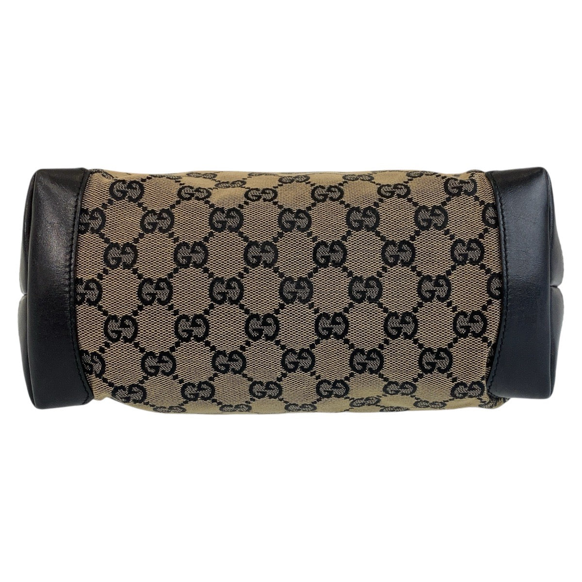 14333
GUCCI グッチ ブラック 黒 グレー GGキャンバス / レザー 190402 トートバッグ ショルダーバッグ  レディース