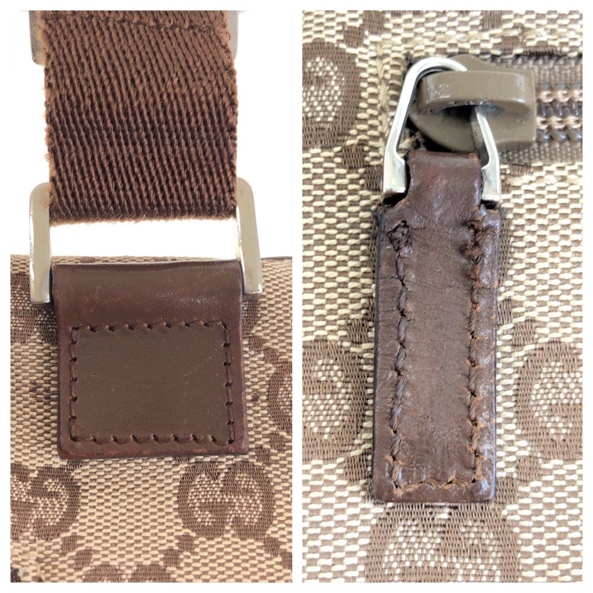 14336
GUCCI グッチ ベージュ シルバー金具 GGキャンバス / レザー 90476 斜め掛け ショルダーバッグ 男女兼用  レディース
