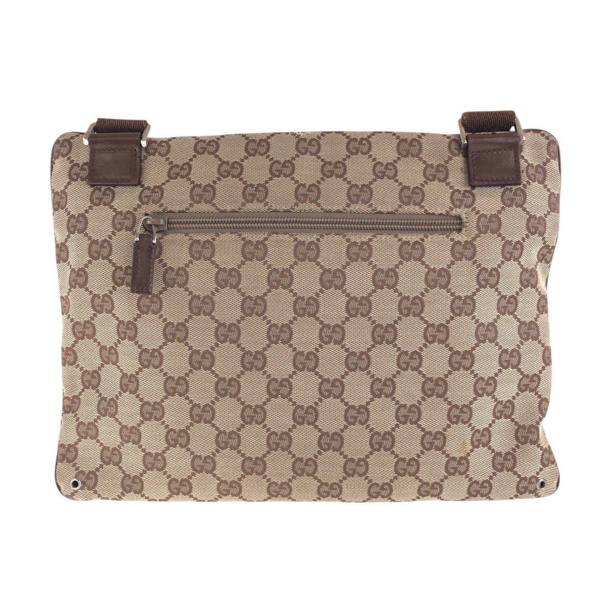 14336
GUCCI グッチ ベージュ シルバー金具 GGキャンバス / レザー 90476 斜め掛け ショルダーバッグ 男女兼用  レディース