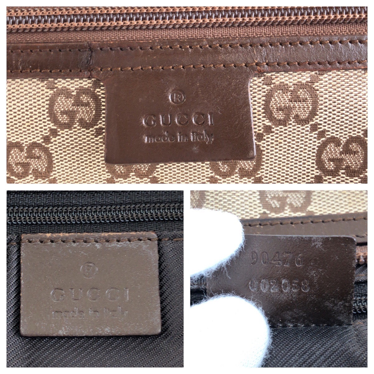 14336
GUCCI グッチ ベージュ シルバー金具 GGキャンバス / レザー 90476 斜め掛け ショルダーバッグ 男女兼用  レディース