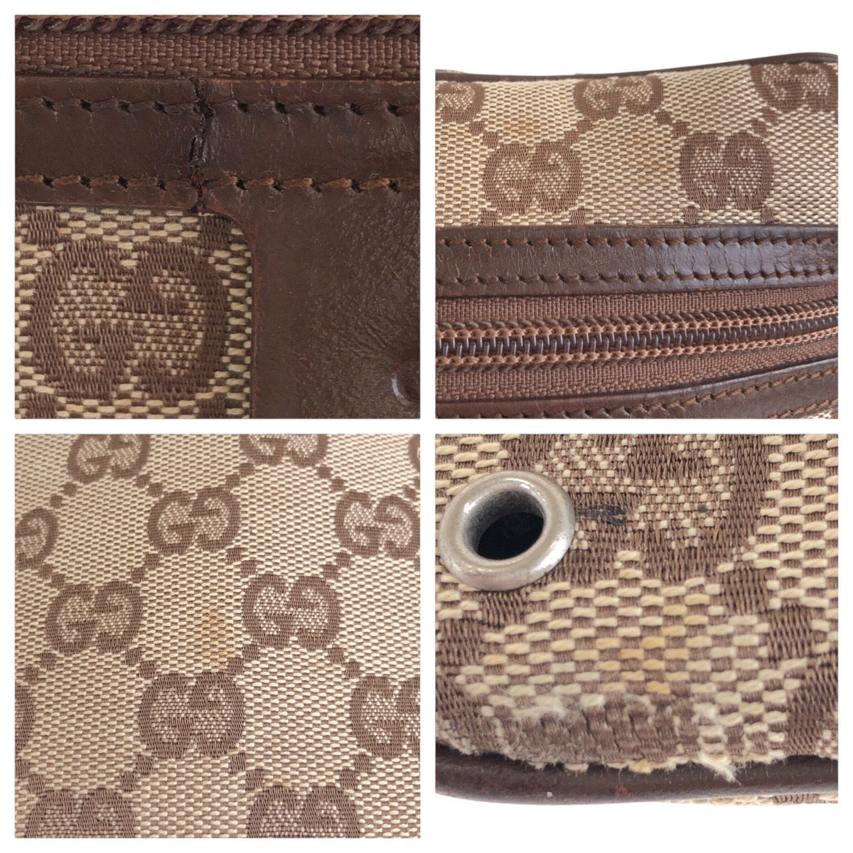 14336
GUCCI グッチ ベージュ シルバー金具 GGキャンバス / レザー 90476 斜め掛け ショルダーバッグ 男女兼用  レディース