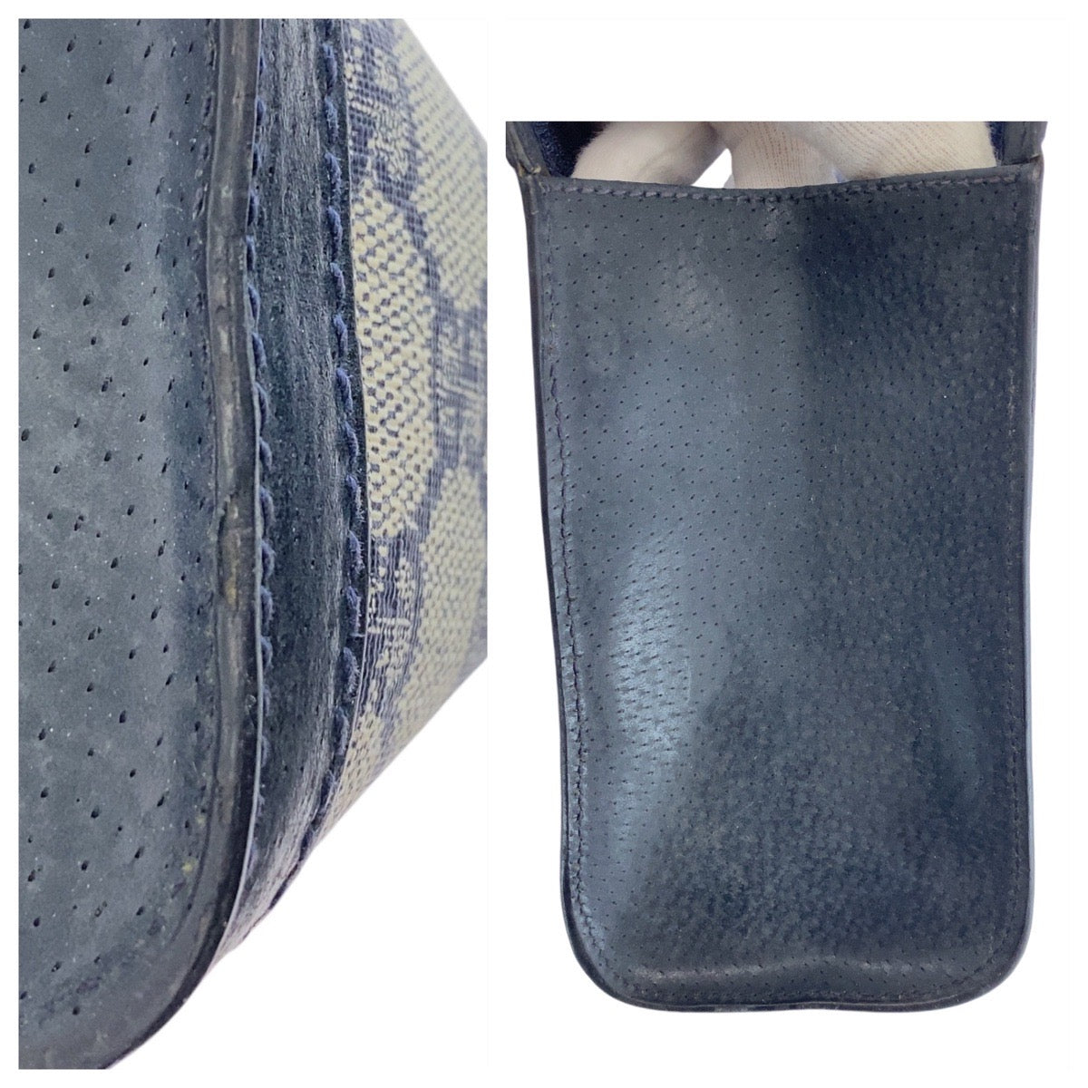 14339
GUCCI グッチ ヴィンテージ シェリーライン オールドグッチ ネイビー マルチカラー GGスプリームキャンバス / レザー 89 01 002 クラッチバッグ セカンドバッグ  メンズ