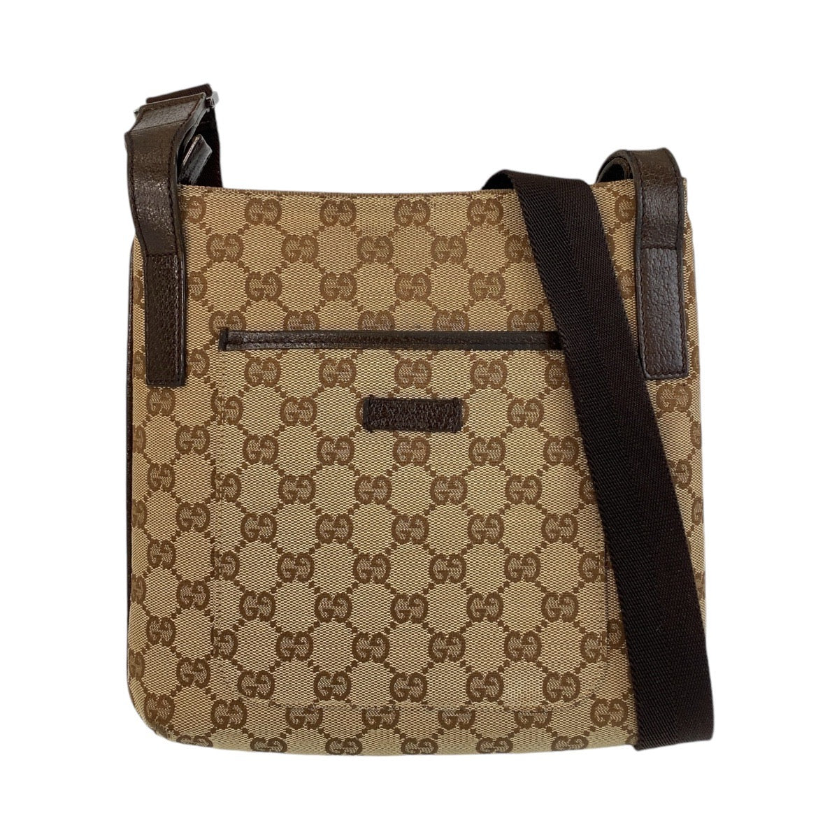 14341
GUCCI グッチ ブラウン ベージュ GGキャンバス 122793 斜め掛け ショルダーバッグ メッセンジャーバッグ  レディース