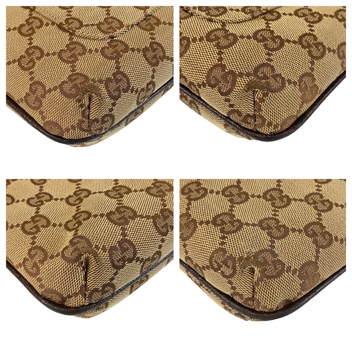 14341
GUCCI グッチ ブラウン ベージュ GGキャンバス 122793 斜め掛け ショルダーバッグ メッセンジャーバッグ  レディース