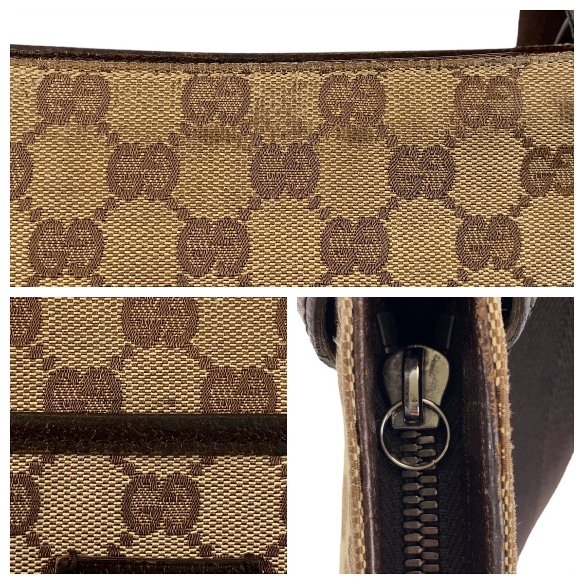 14341
GUCCI グッチ ブラウン ベージュ GGキャンバス 122793 斜め掛け ショルダーバッグ メッセンジャーバッグ  レディース