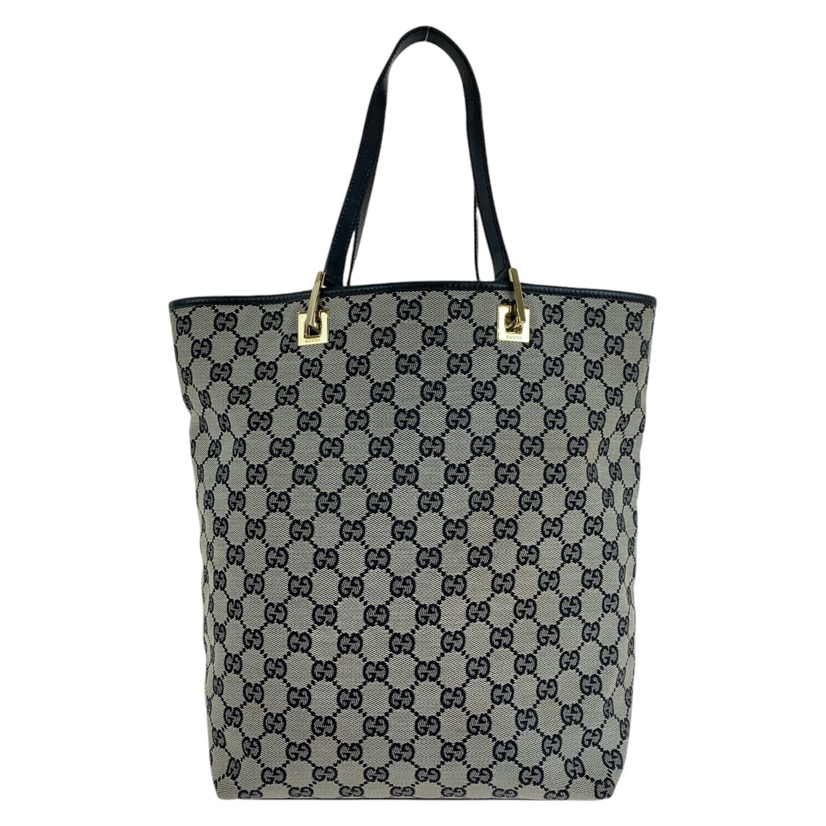 14345
GUCCI グッチ グレー ブラック ゴールド金具 GGキャンバス / レザー 002 1098 トートバッグ ショルダーバッグ  レディース