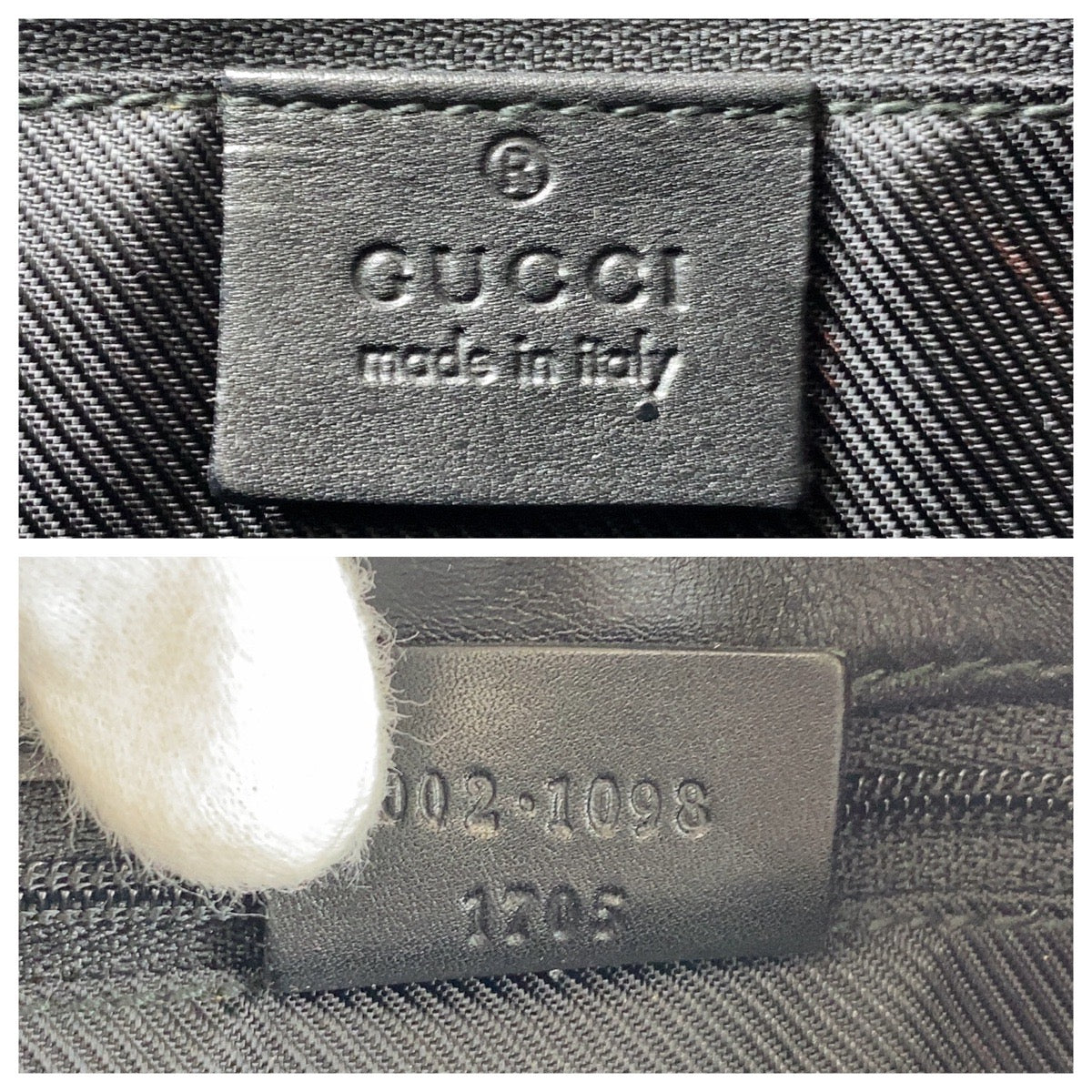 14345
GUCCI グッチ グレー ブラック ゴールド金具 GGキャンバス / レザー 002 1098 トートバッグ ショルダーバッグ  レディース