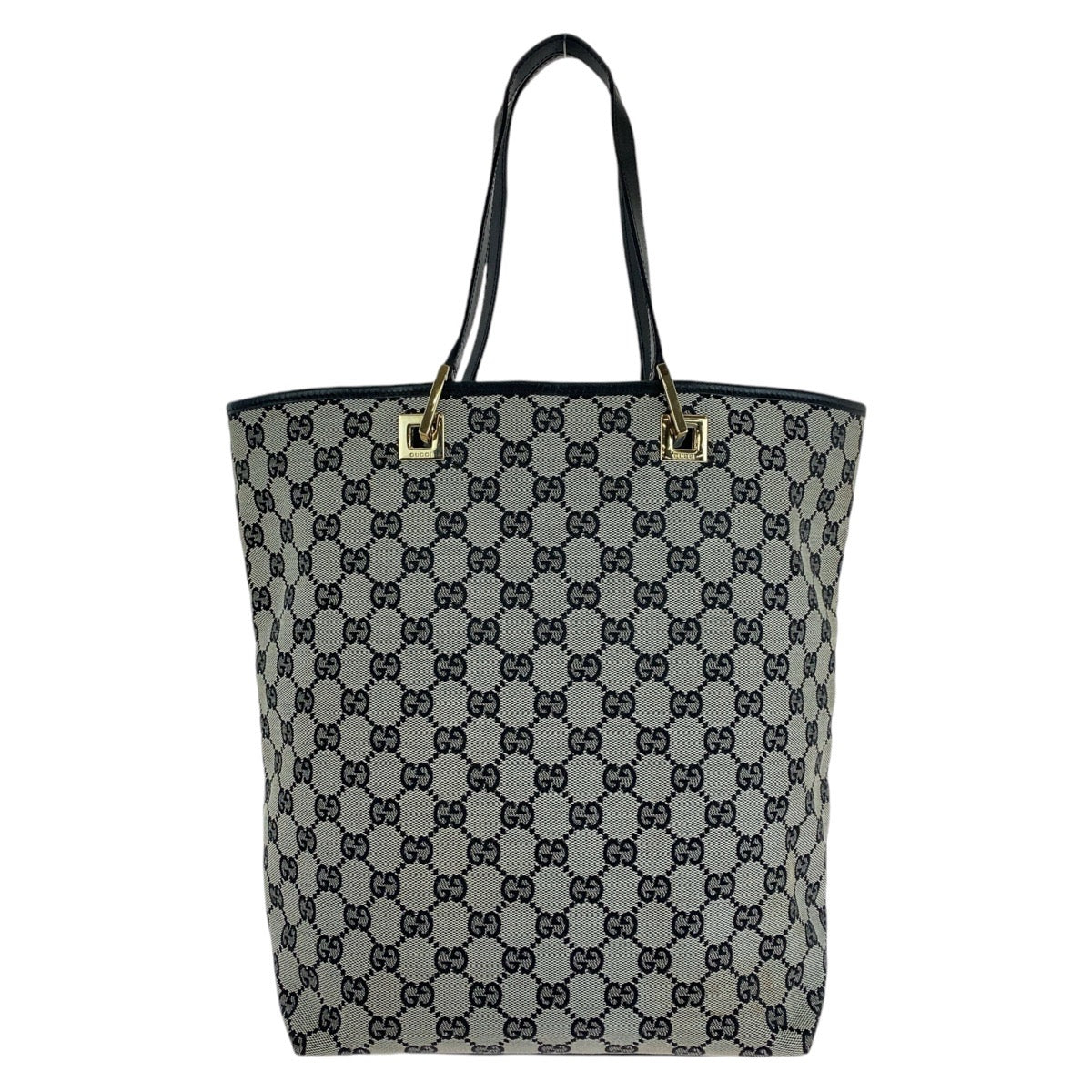 14345
GUCCI グッチ グレー ブラック ゴールド金具 GGキャンバス / レザー 002 1098 トートバッグ ショルダーバッグ  レディース