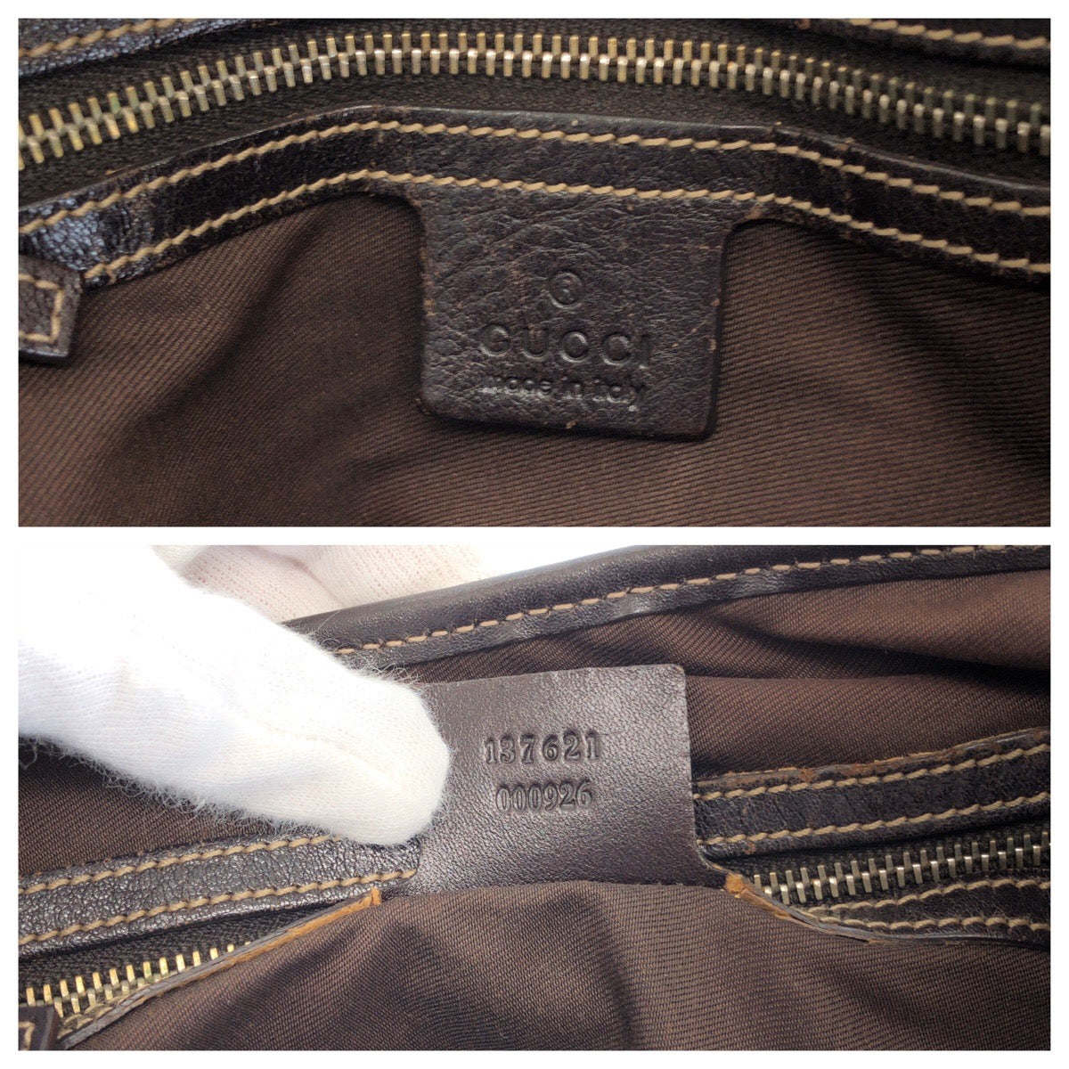 14347
GUCCI グッチ ホースビット ベージュ ブラウン ゴールド金具 キャンバス 137621 ホーボー トートバッグ ハンドバッグ  レディース