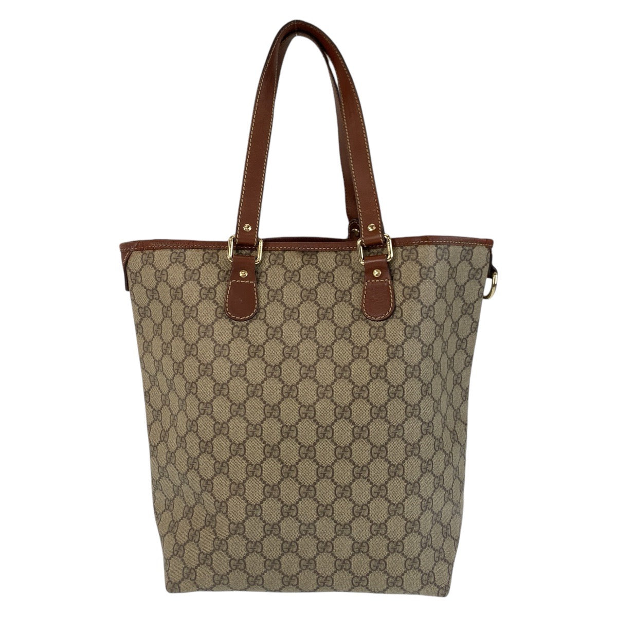 14348
GUCCI グッチ ブラウン ゴールド金具 GGスプリームキャンバス / レザー 189896 トートバッグ ショルダーバッグ  レディース