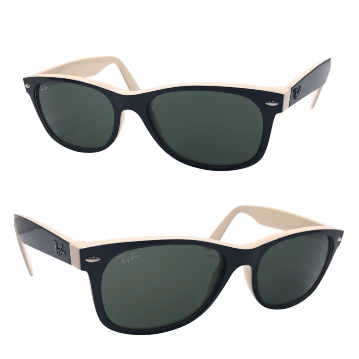 14350
Ray-Ban レイバン NEW WAYFARER ブラック 黒 ベージュ プラスチック RB2132 875 55□18 3N サングラス 男女兼用 ウェリントン  メンズ