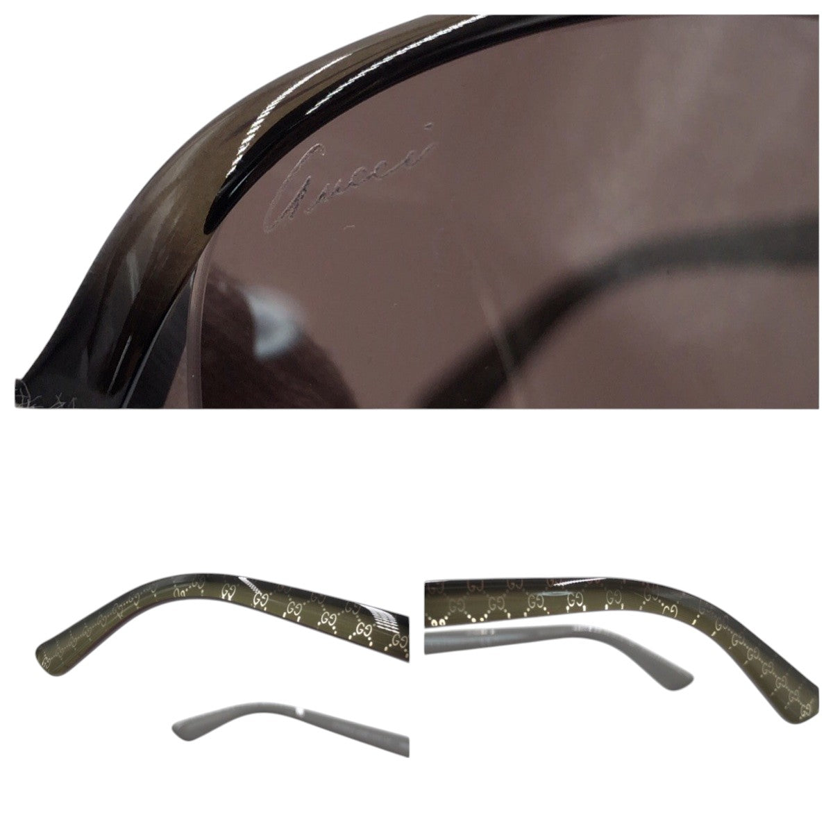 GUCCI グッチ インターロッキングGハート GG柄 ブラウン グリーン グレー プラスチック GG 3792/F/S ML/SB 64□13 125 サングラス バタフライ  レディース