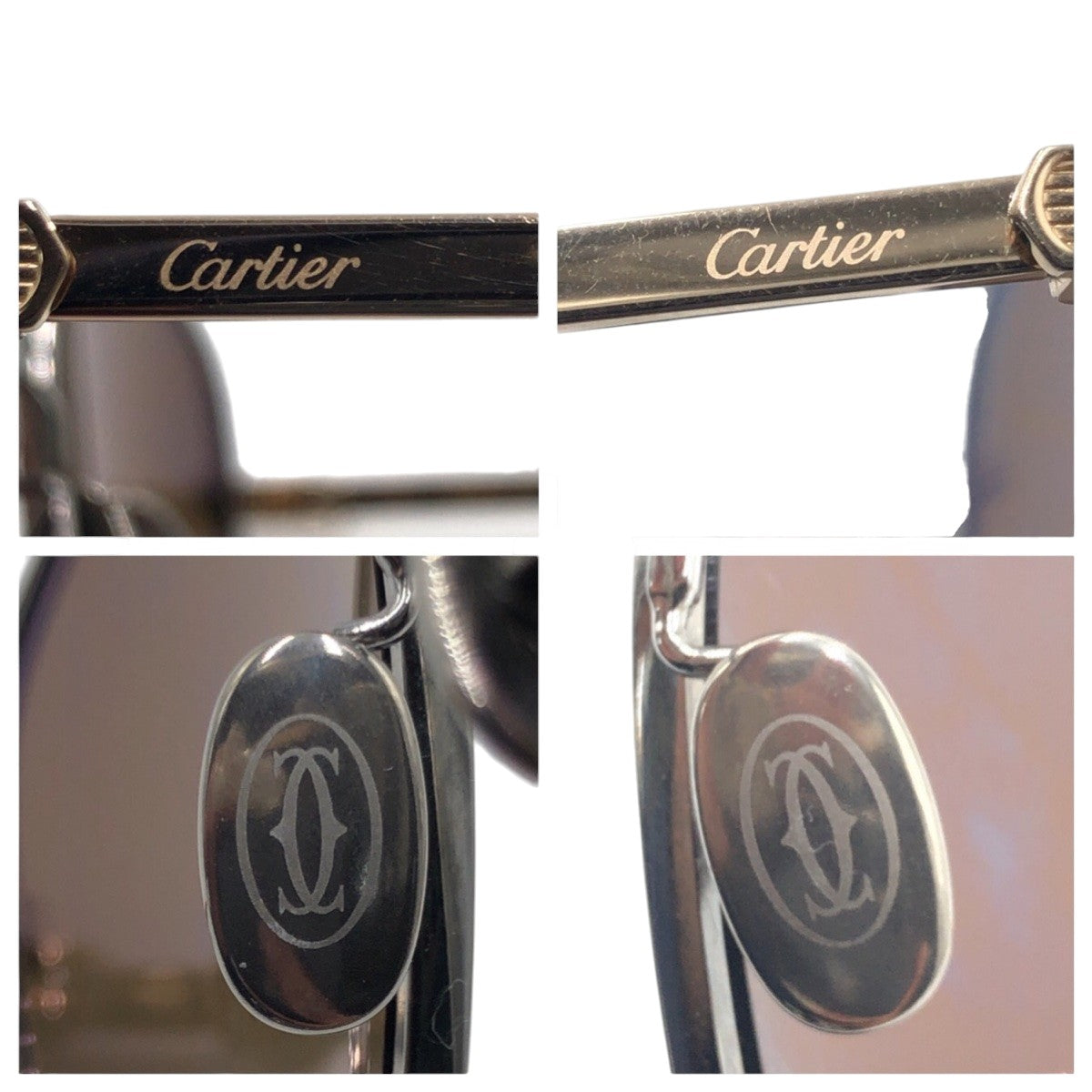 CARTIER カルティエ ブラウン ゴールド メタル K0VC101310 CT0163S 007 サングラス ティアドロップ  メンズ A41