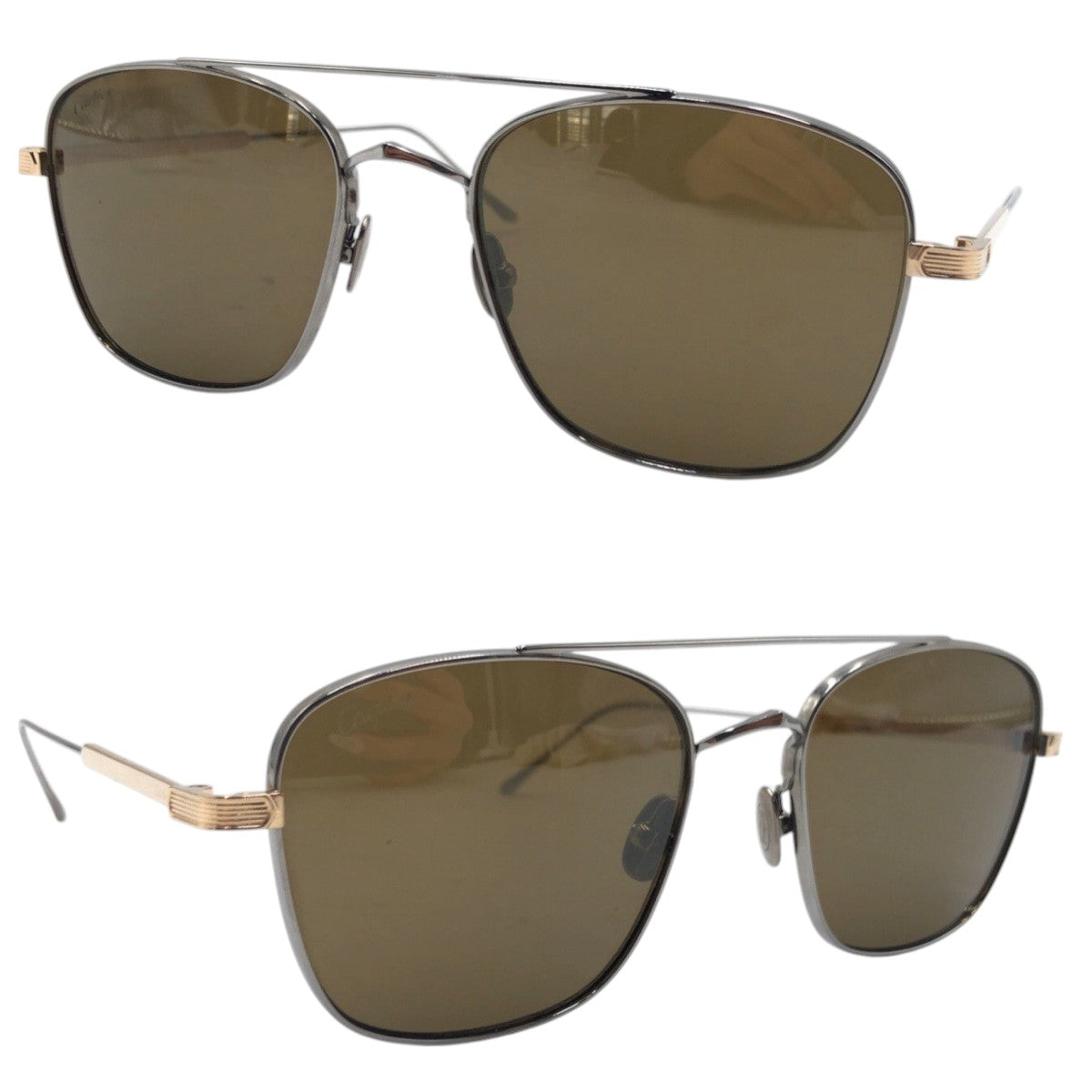 CARTIER カルティエ ブラウン ゴールド メタル K0VC101310 CT0163S 007 サングラス ティアドロップ  メンズ A41