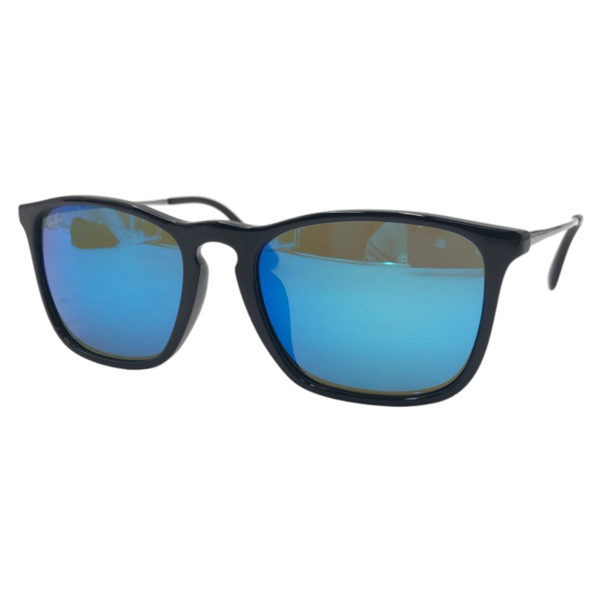 Ray-Ban Chris Blue Mirror Black Plastic/Metal RB4187-F 601/55 5418 145 3N Sunglasses Wellington Men's