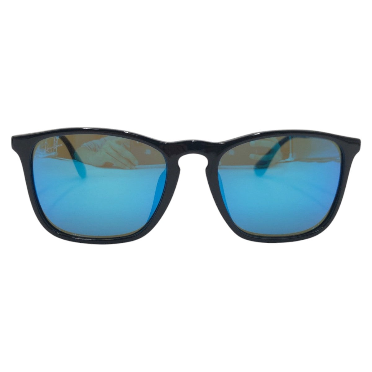 Ray-Ban Chris Blue Mirror Black Plastic/Metal RB4187-F 601/55 5418 145 3N Sunglasses Wellington Men's