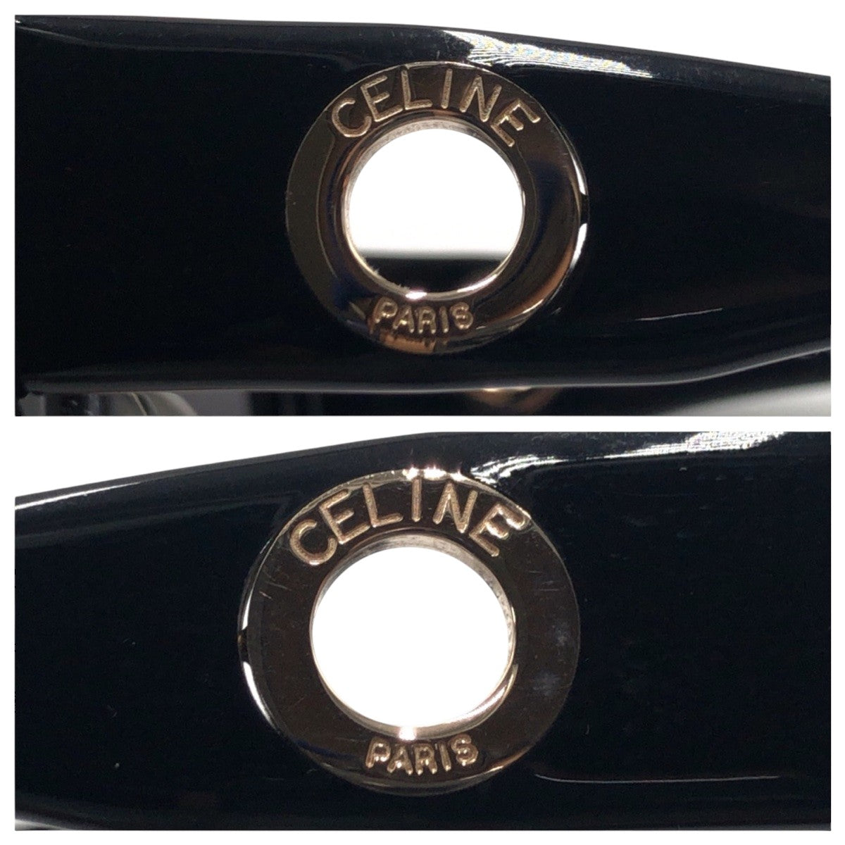 CELINE セリーヌ ヴィンテージ サークルロゴ ブラック 黒 プラスチック CLF-887 5813 140 サングラス ラウンド  レディース