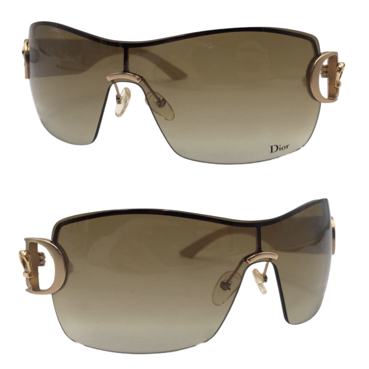 14353
Christian Dior クリスチャンディオール DIOR BUCKLE ブラウン ベージュ QBR2K 120 サングラス 男女兼用 スクエア  レディース