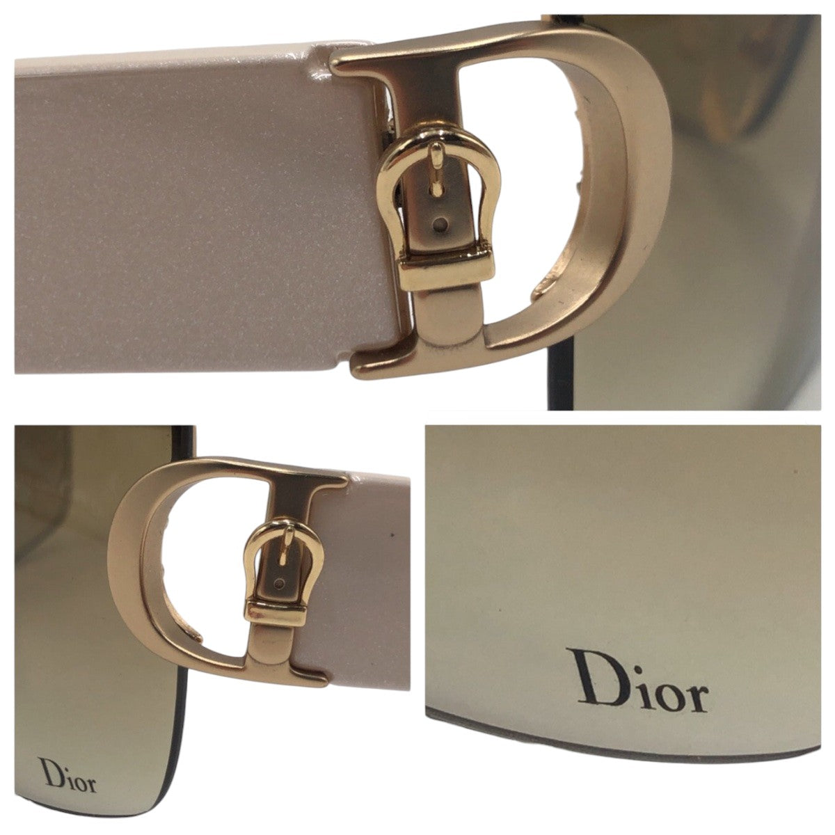 14353
Christian Dior クリスチャンディオール DIOR BUCKLE ブラウン ベージュ QBR2K 120 サングラス 男女兼用 スクエア  レディース