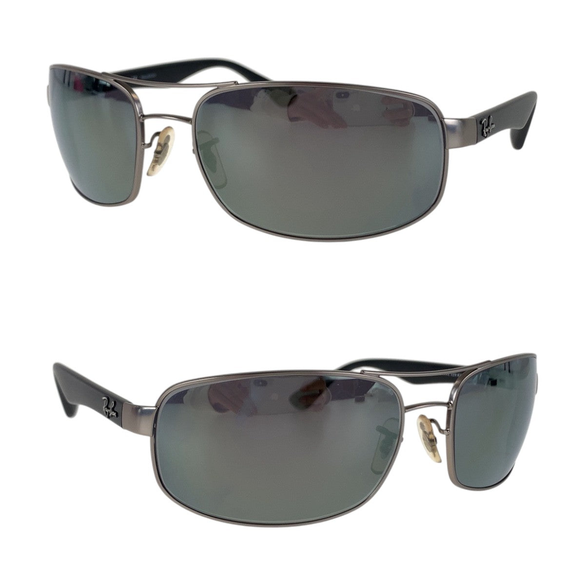 Ray-Ban Mirror Lens Black Gunmetal Plastic/Metal RB3445 029/K3 64◻︎17 3P Sunglasses Square Men's