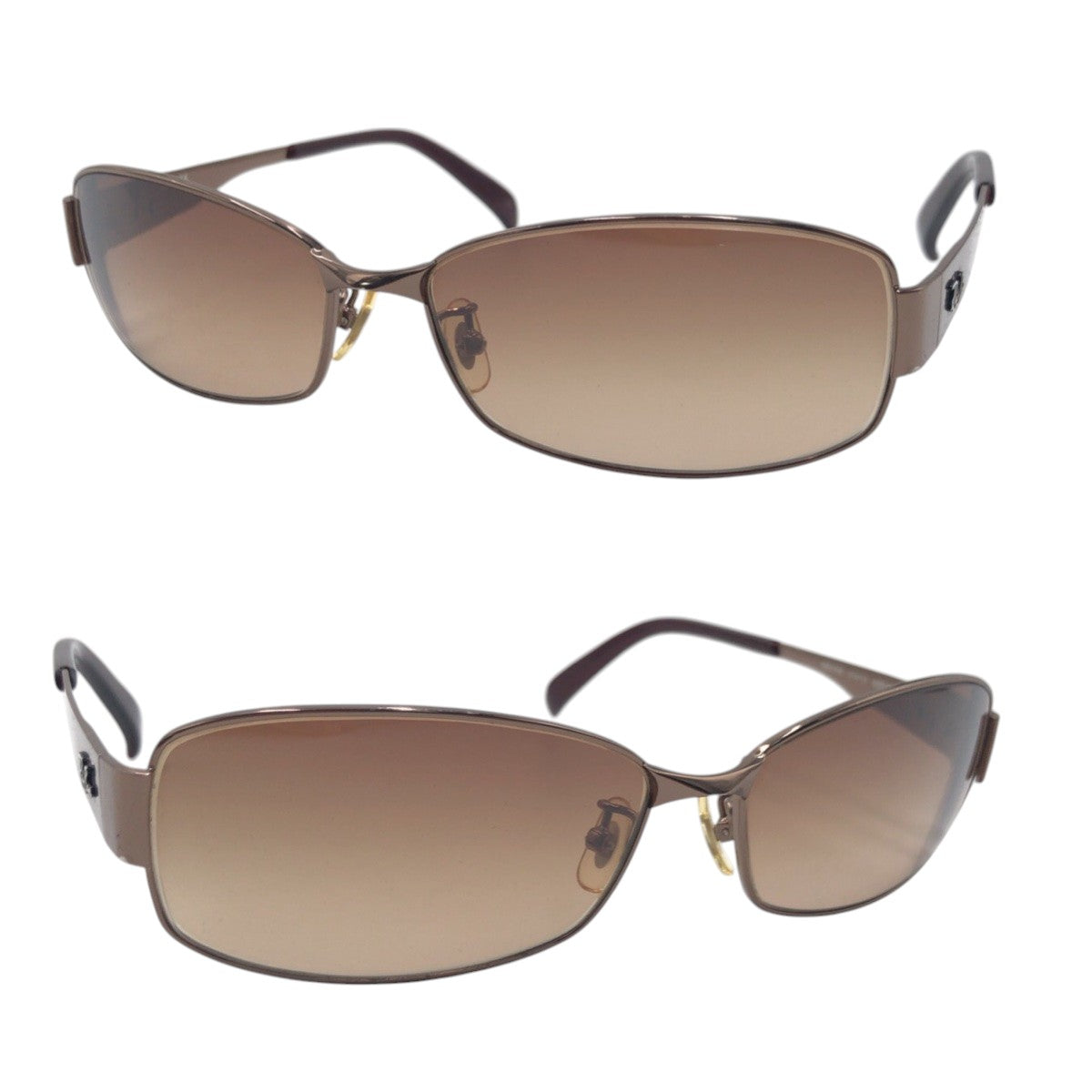 Ray-Ban Brown Metal RB3398 041/31 6215 140 Square Eyeglass Frame for Men