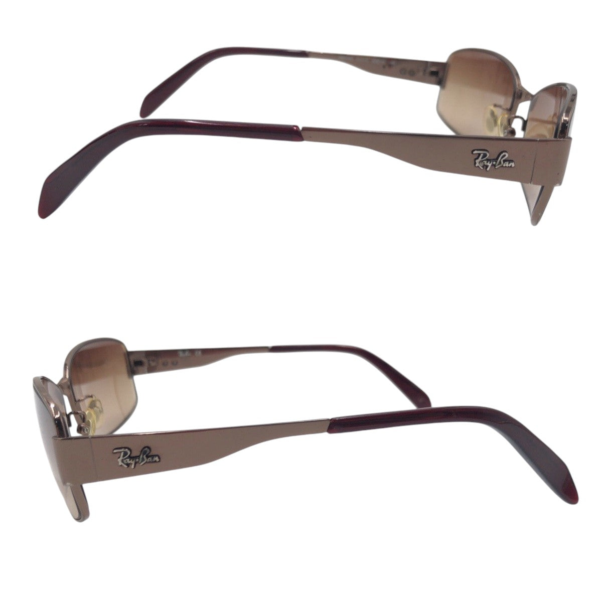 Ray-Ban Brown Metal RB3398 041/31 6215 140 Square Eyeglass Frame for Men