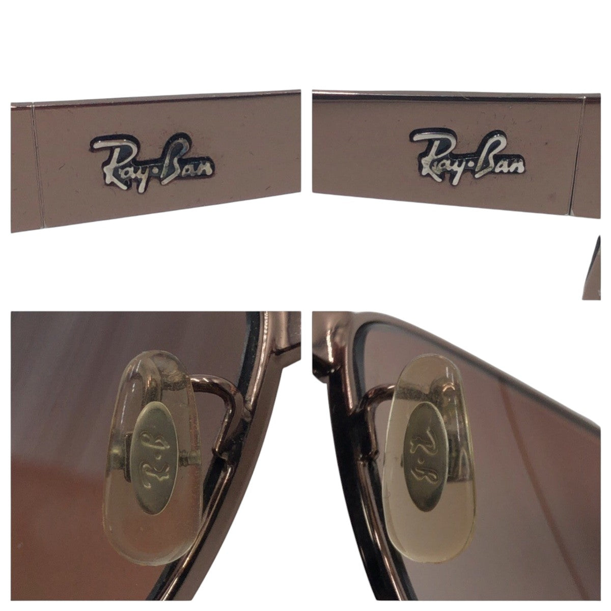 Ray-Ban Brown Metal RB3398 041/31 6215 140 Square Eyeglass Frame for Men