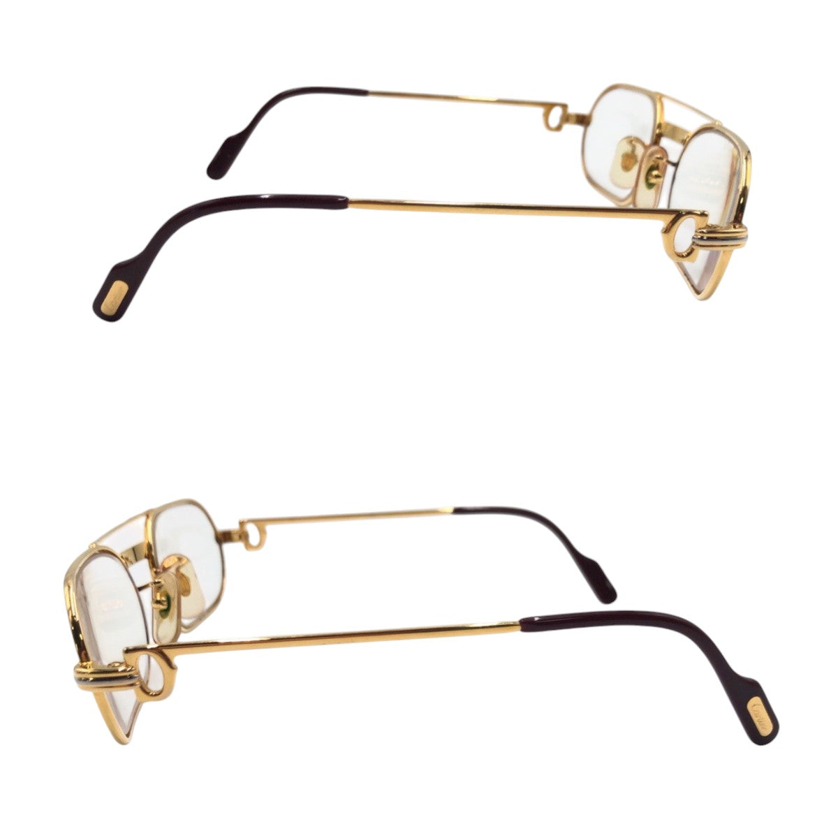 CARTIER カルティエ ゴールド メタル 130 5320 メガネフレーム  メンズ ABP34