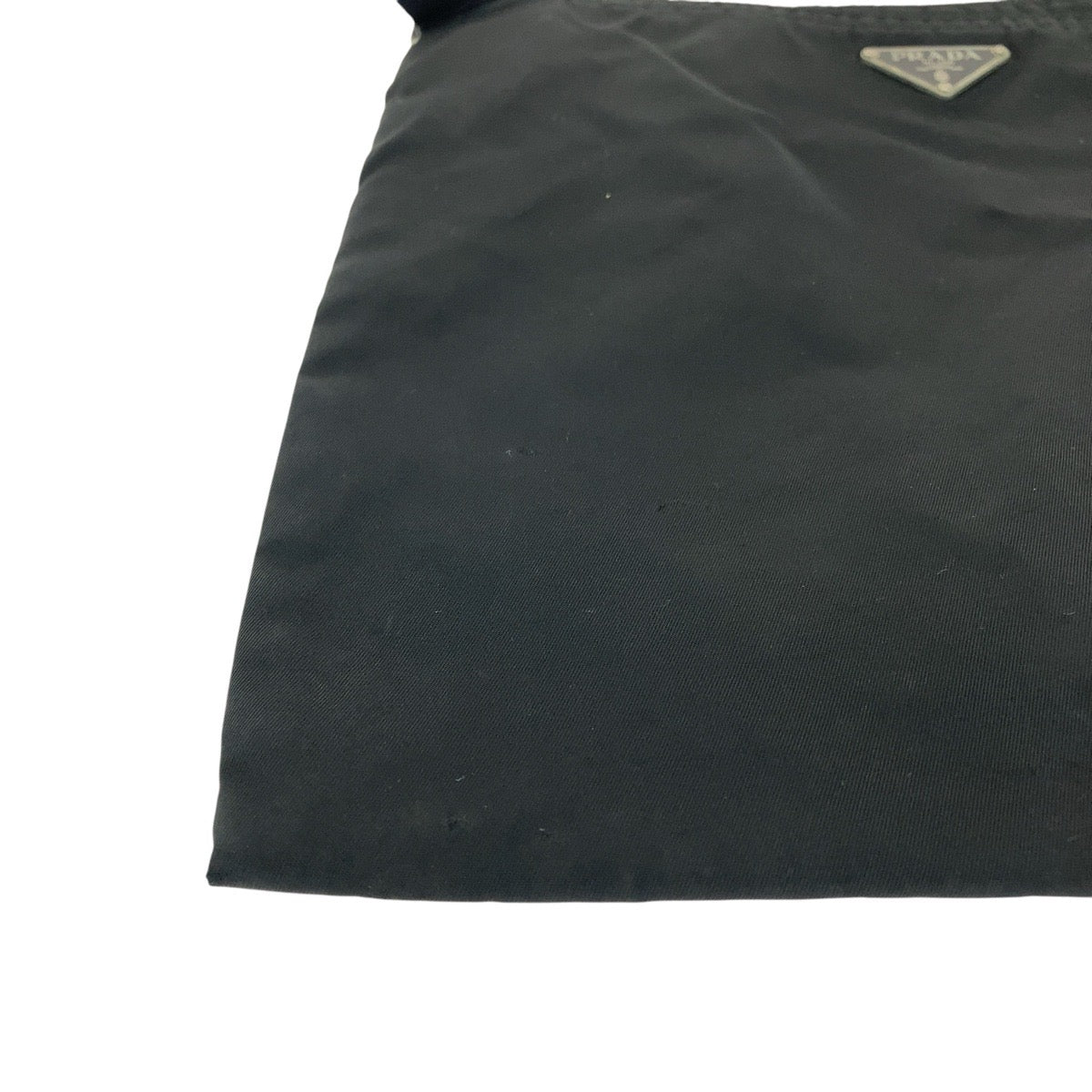 14356
PRADA プラダ テスート 三角ロゴプレート ブラック 黒 シルバー金具 ナイロン ショルダーバッグ ポシェット  レディース