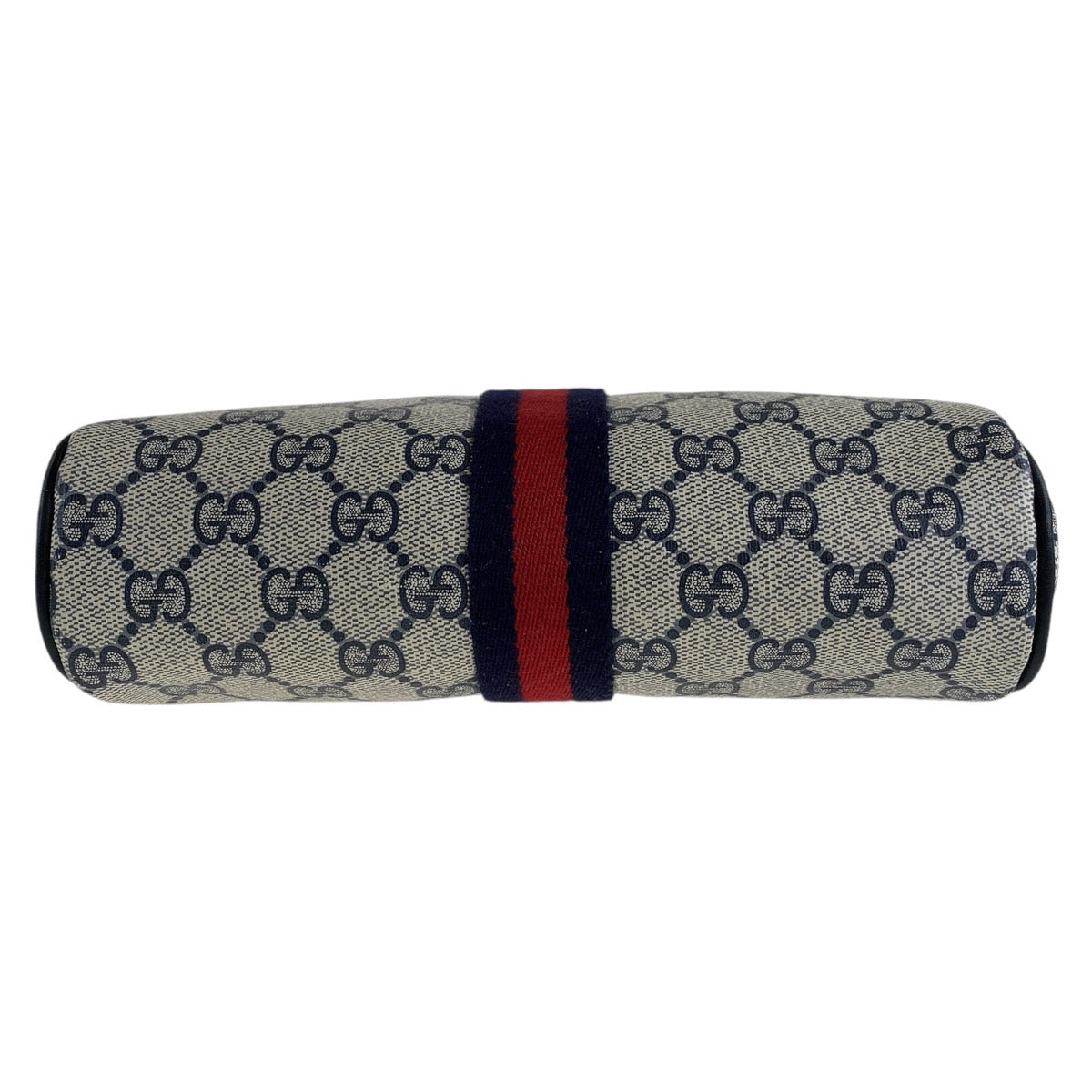 13861
GUCCI グッチ シェリーライン グレー ネイビー GGスプリームキャンバス クラッチバッグ ポーチ  レディース