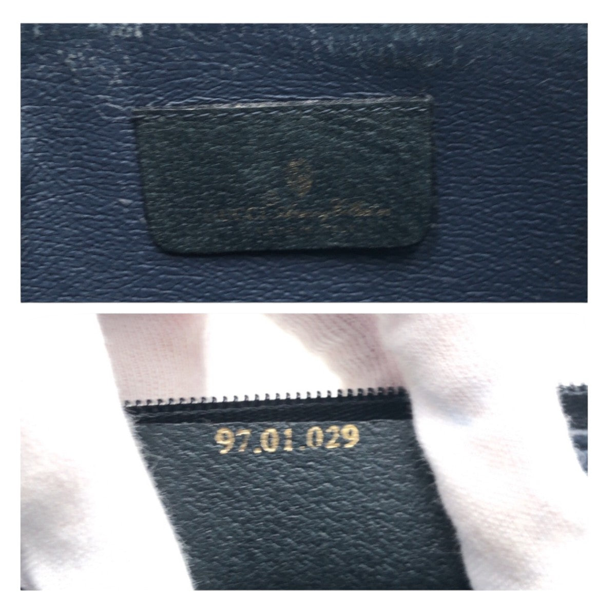 13862
GUCCI グッチ ヴィンテージ ネイビー ゴールド金具 GGスプリームキャンバス 97 01 029 クラッチバッグ セカンドバッグ  レディース