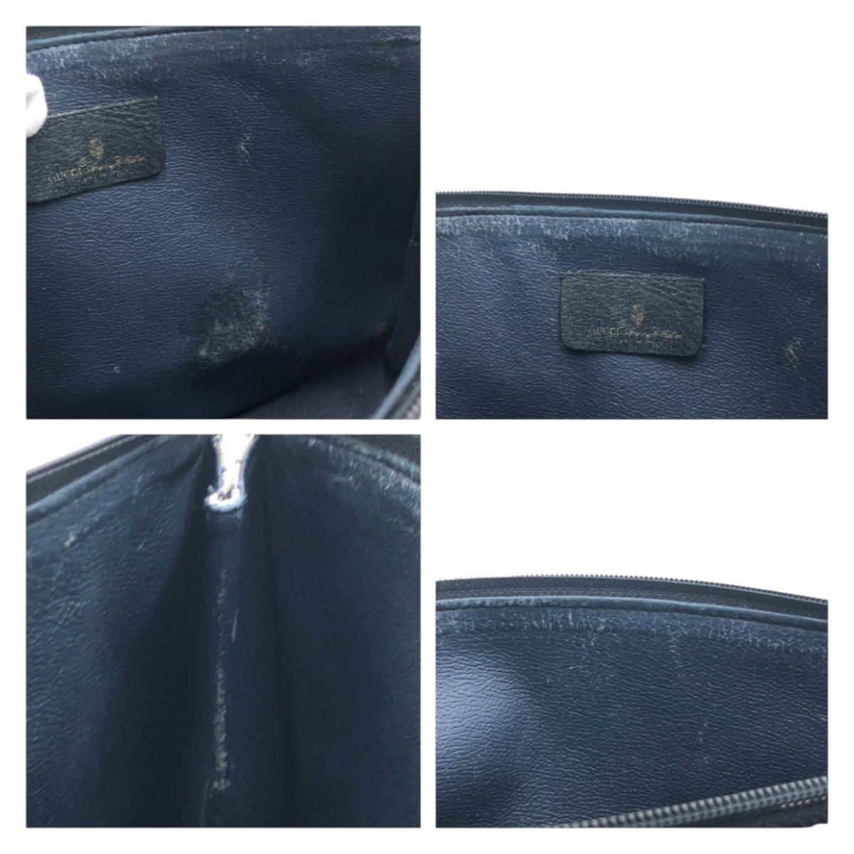 13862
GUCCI グッチ ヴィンテージ ネイビー ゴールド金具 GGスプリームキャンバス 97 01 029 クラッチバッグ セカンドバッグ  レディース