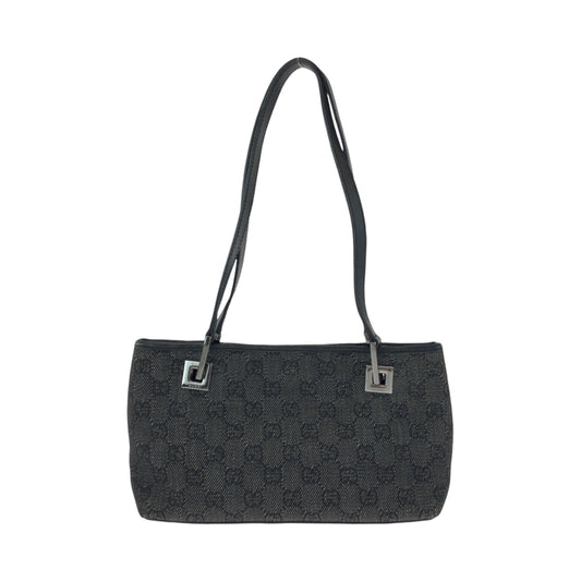 14357
GUCCI グッチ ブラック 黒 シルバー金具 GGキャンバス 36172 トートバッグ ショルダーバッグ  レディース