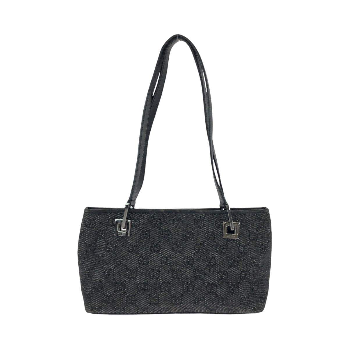 14357
GUCCI グッチ ブラック 黒 シルバー金具 GGキャンバス 36172 トートバッグ ショルダーバッグ  レディース