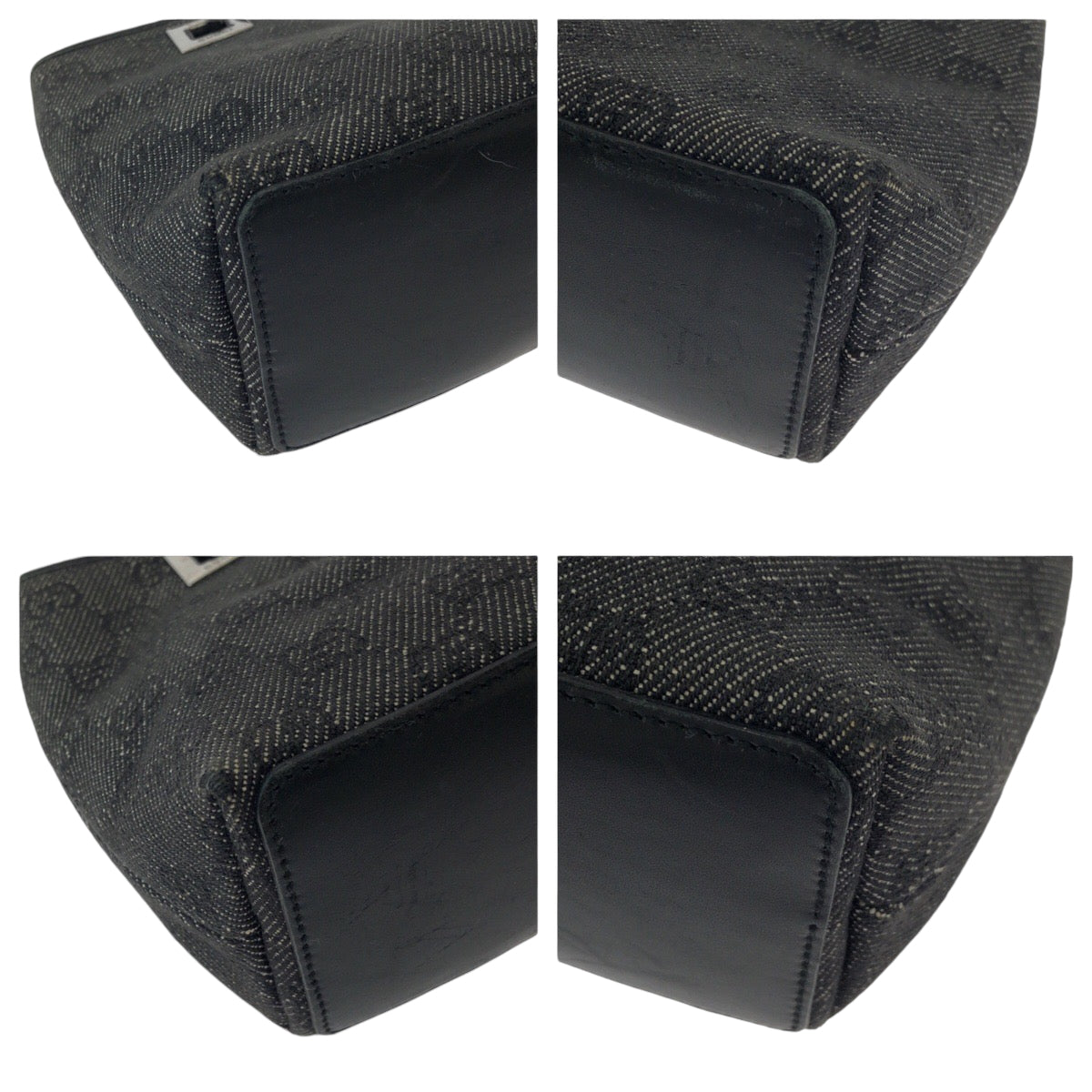 14357
GUCCI グッチ ブラック 黒 シルバー金具 GGキャンバス 36172 トートバッグ ショルダーバッグ  レディース