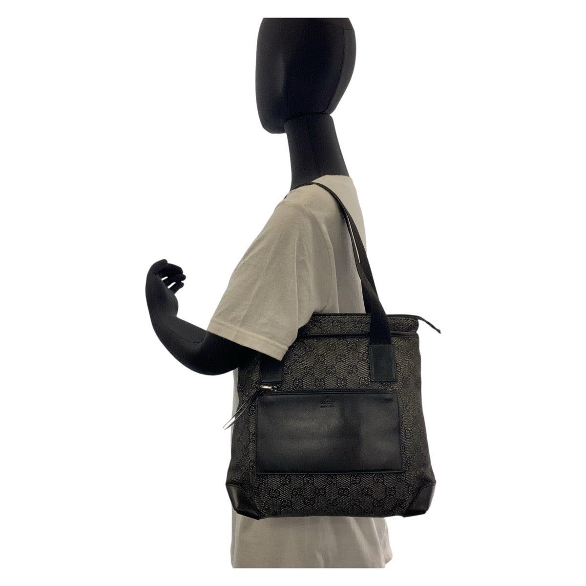 17276
GUCCI グッチ ブラック 黒 GGキャンバス / レザー 28893 トートバッグ ショルダーバッグ  レディース