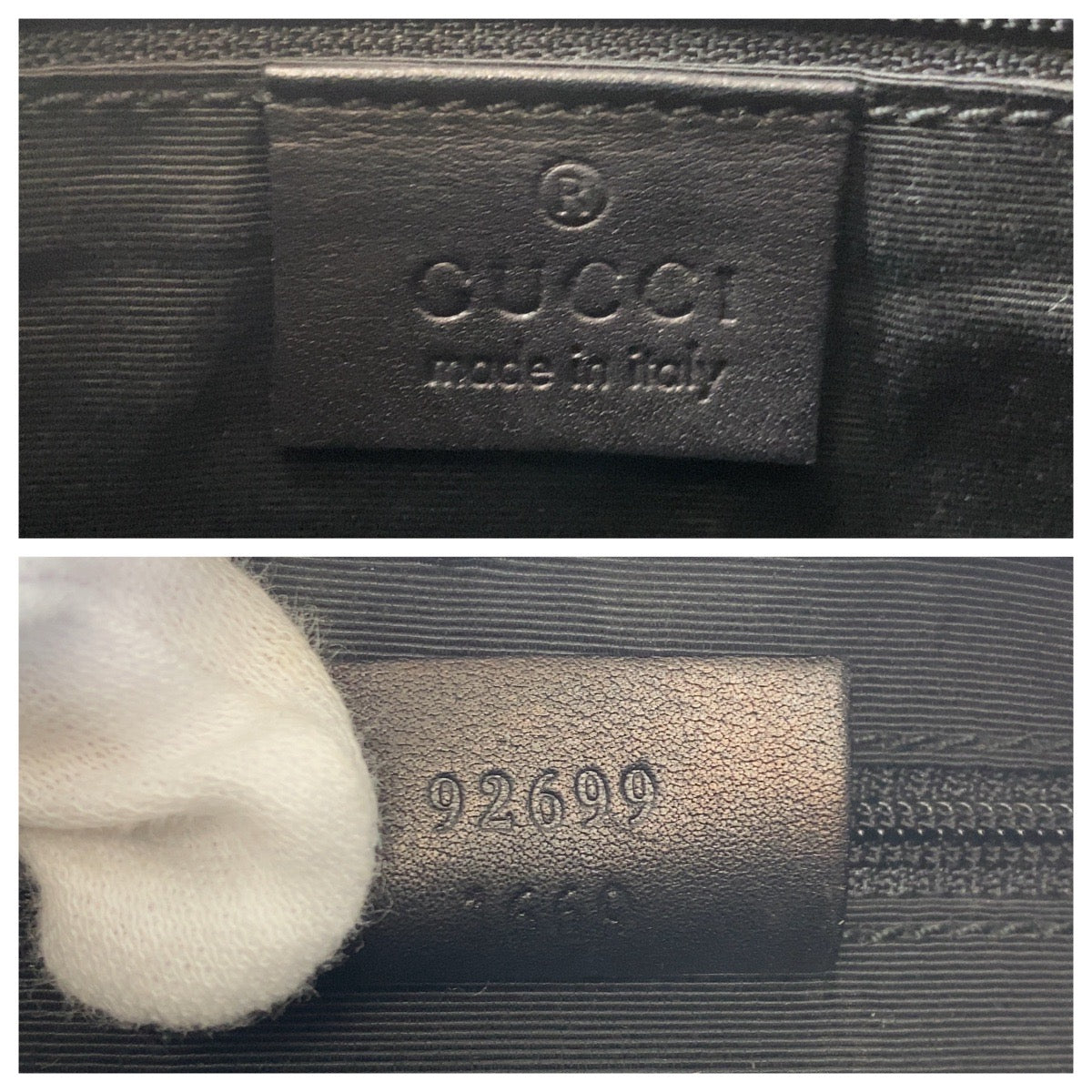 14358
GUCCI グッチ ブラック 黒 ゴールド金具 GGキャンバス / レザー 92699 ショルダーバッグ  レディース