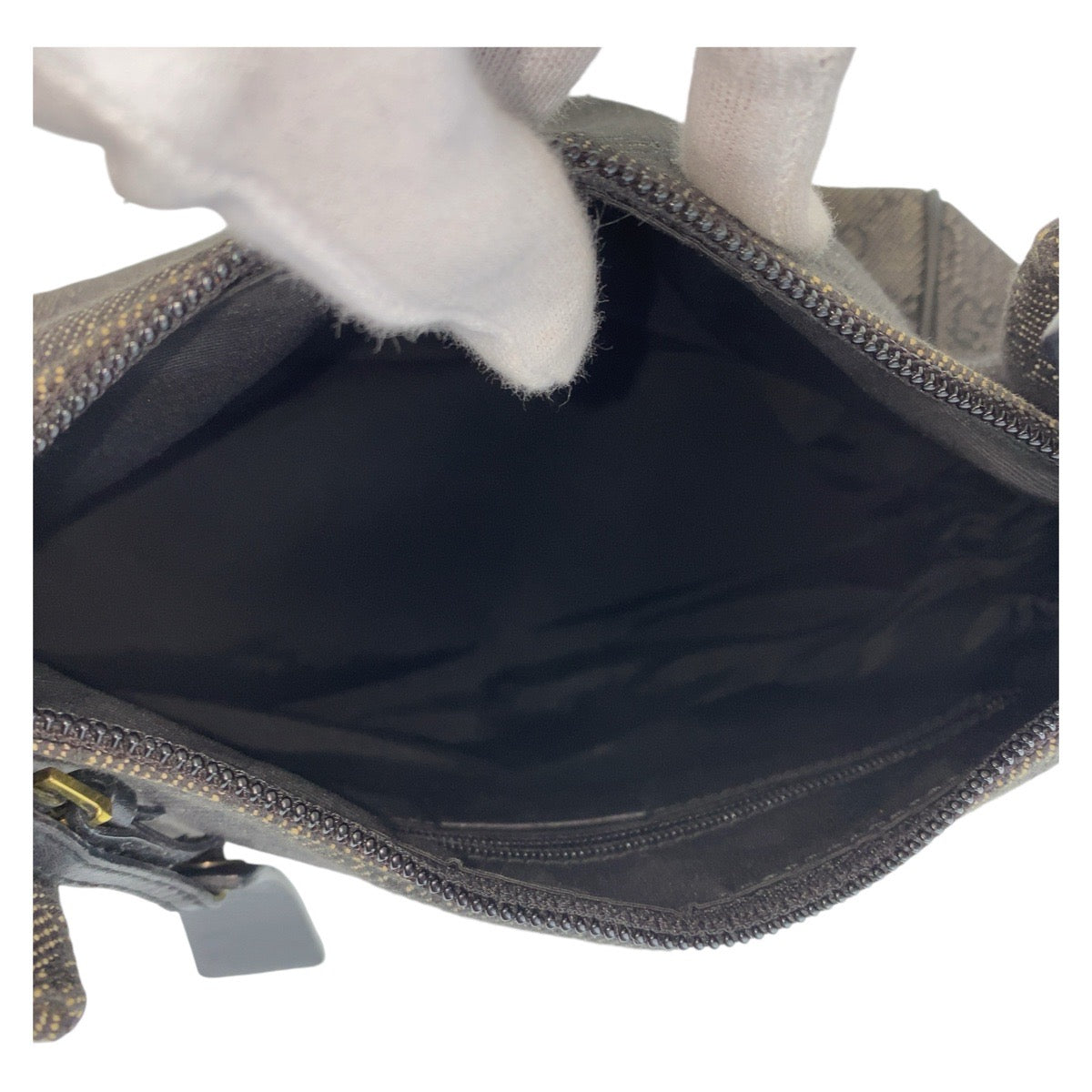 14358
GUCCI グッチ ブラック 黒 ゴールド金具 GGキャンバス / レザー 92699 ショルダーバッグ  レディース