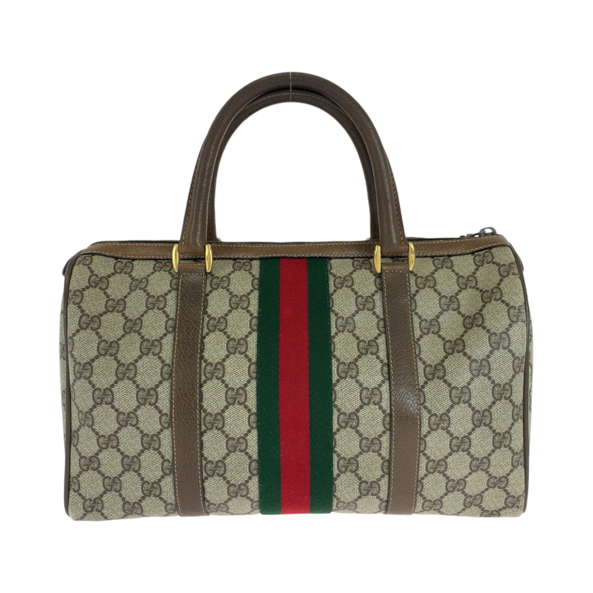 13864
GUCCI グッチ ヴィンテージ オールドグッチ シェリーライン ブラウン ベージュ ゴールド金具 GGスプリームキャンバス 24 02 007 ボストンバッグ ハンドバッグ  レディース